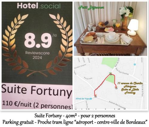 LE FORTUNY - 3 Suites, 2 apparts, 1 chambre - proche TRAM ligne aéroport et parking gratuit