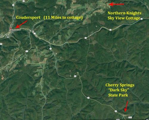 Northern Knights Sky View Cottage in Coudersport, USA