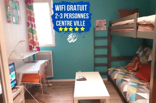 Studio Simplicien *Cosy* plein centre ville de Poitiers *TV* Wifi *Café* - Location saisonnière - Poitiers