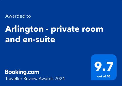 Arlington - private room and en-suite