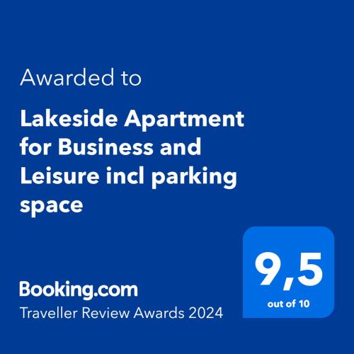  Lakeside Apartment for Business and Leisure incl parking space in Cham