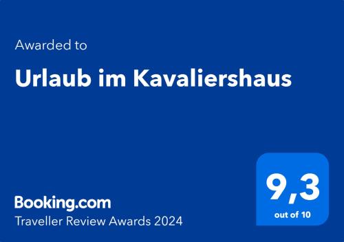 Urlaub im Kavaliershaus