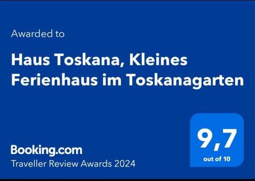 Haus Toskana, Kleines Ferienhaus im Toskanagarten