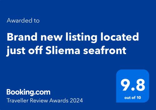 Brand new listing located just off Sliema seafront