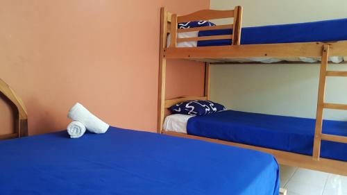 1 double bed, 1 twin bed, 1 bunk bed