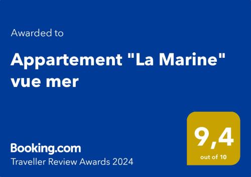 Appartement "La Marine" vue mer
