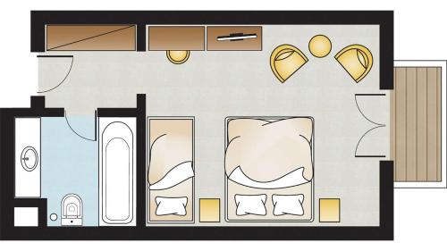 1 double bed