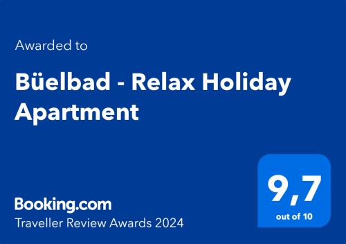 Büelbad - Relax Holiday Apartment