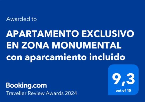 APARTAMENTO EXCLUSIVO EN ZONA MONUMENTAL con aparcamiento incluido