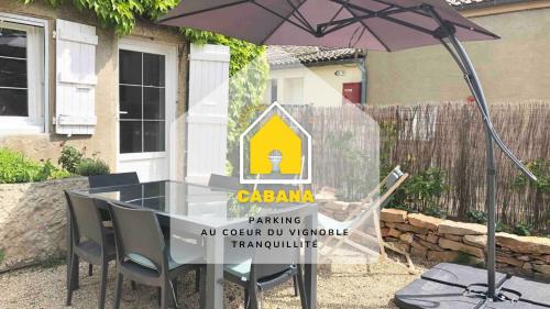 CABANA & Maison à Solutré-Pouilly - Cœur de village - Location saisonnière - Bussières