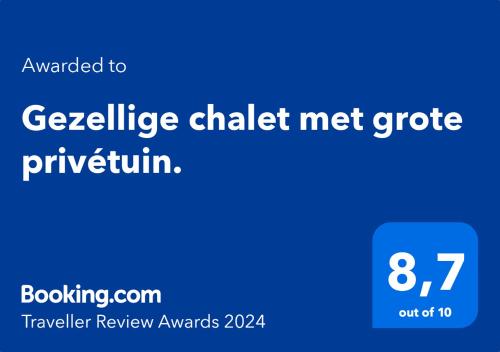 Gezellige chalet met grote privétuin.