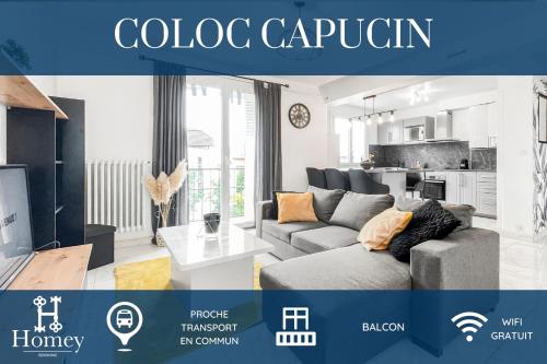 COLOC CAPUCIN - Belle colocation avec 3 chambres indépendantes / Balcon privé / Parking collectif / Wifi gratuit - Chambre d'hôtes - Annemasse