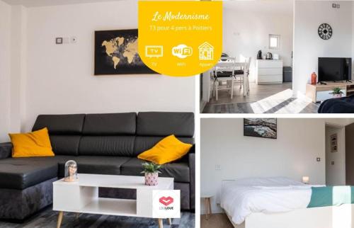 Le Modernisme - Joli T3 lumineux pour 4 pers - Location saisonnière - Poitiers