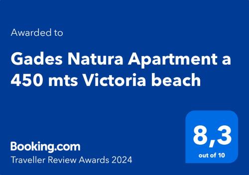 Gades Natura Apartment a 450 mts Victoria beach