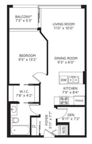 Downtown Vancouver 1-bedroom condo high-rise in Vancouver, Canada