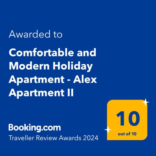 Comfortable and Modern Holiday Apartment - Alex Apartment II
