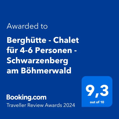 Berghütte - Chalet für 4-6 Personen - Schwarzenberg am Böhmerwald