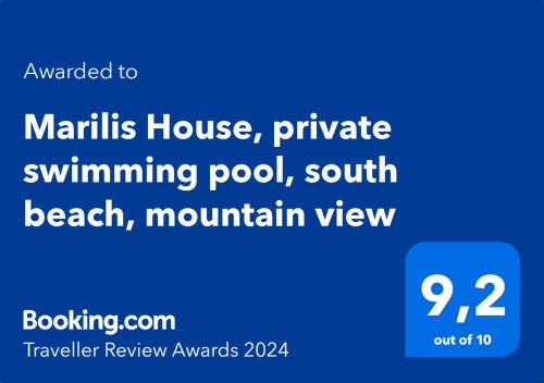 Marilis House, private swimming pool, south beach, mountain view