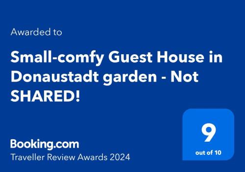  Small-comfy Guest House in Donaustadt garden - Not SHARED! in Wien