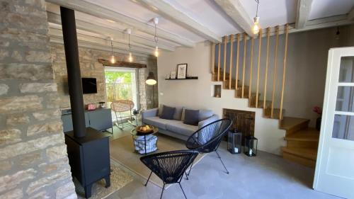 Jagatud salong / TV-ala, Villa Kalu in Central Istria for 6 people with private pool in Mrgani