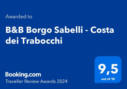 B&B Borgo Sabelli - Costa dei Trabocchi