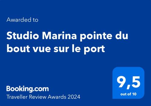 Studio Marina pointe du bout vue sur le port 2