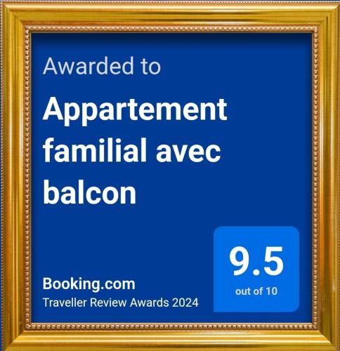 Appartement familial avec balcon