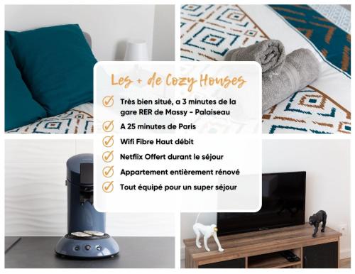 ห้องส่วนกลางสำหรับนั่งเล่น/ดูทีวี, Cozy Appart 5 à 3' de la gare - Cozy Houses (Cozy Appart 5 a 3' de la gare - Cozy Houses) in ปาแลโซ