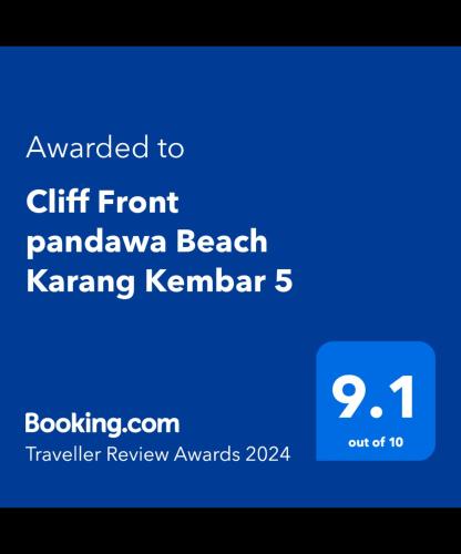 Cliff Front pandawa Beach Karang Kembar 5