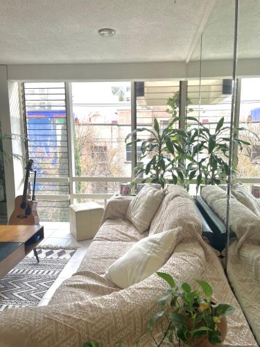 Private Room with Workspace & Balcony in Mexico City in Mexico City, Mexico