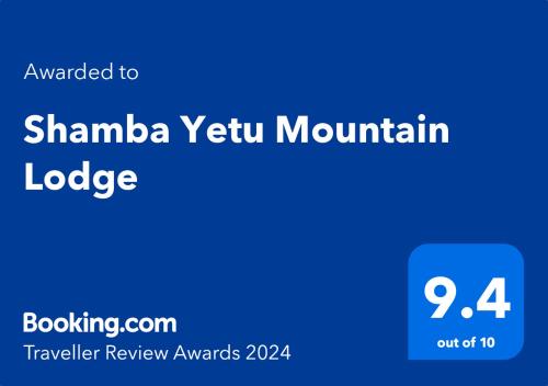 Shamba Yetu Mountain Lodge Rustenburg