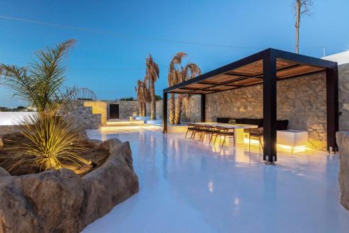 Mykonos Town Black Villa with Cave Heated Pool