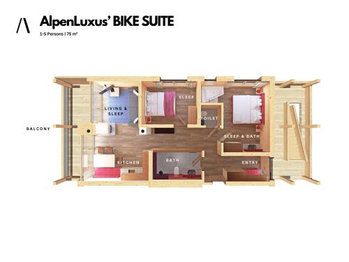 AlpenLuxus' BIKE SUITE in the SportLodge with natural pool, whirlpool & sauna