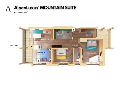 AlpenLuxus' MOUNTAIN SUITE in the SportLodge with natural pool, whirlpool & sauna