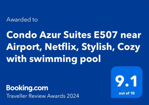 Condo Azur Suites E507 near Airport, Netflix, Stylish, Cozy with swimming pool, Lapu Lapu City (photo 4)