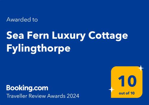 Sea Fern Luxury Cottage Fylingthorpe