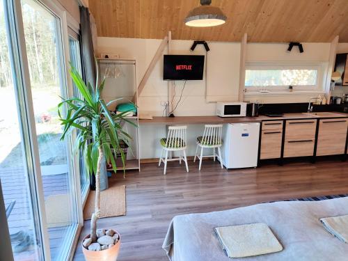 Modern Sauna Cabin in Horse Ranch in Paukštakiai