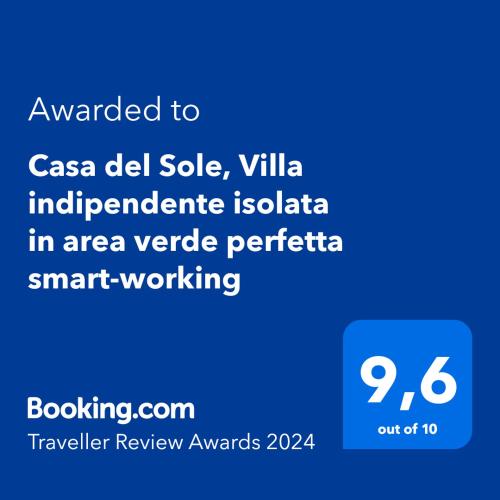 Casa del Sole, Villa indipendente isolata in area verde perfetta smart-working