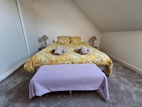 B&B Malville - La chambre Mademoiselle Causeuse - Bed and Breakfast Malville