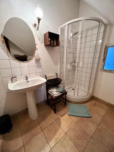Appart' d'hotes , ch et gite au Manoir de la Haute Pilais - 화장실