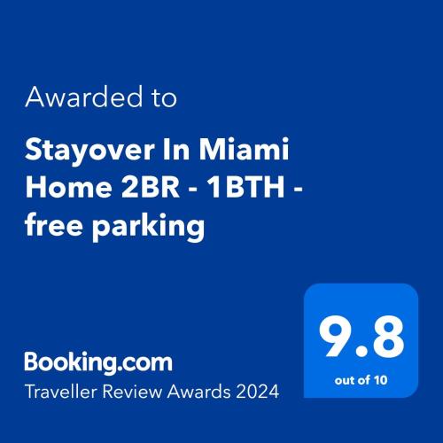 Stayover In Miami Home 2BR - 1BTH - free parking in Miami, USA
