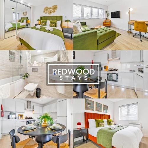 . Elegant 2 Bed Apartment, Premium Furniture & Amenities, FREE WiFi & Parking, Perfect for Families, Contractors & Corporate Companies By REDWOOD STAYS