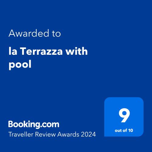 la Terrazza with pool 1st June to 30th August