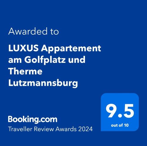 LUXUS Appartement am Golfplatz und Therme Lutzmannsburg