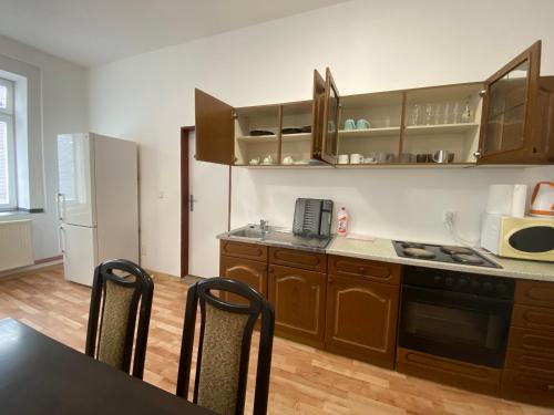 Konyha, Apartmány Pražská (Apartmany Prazska) in usti nad Labem