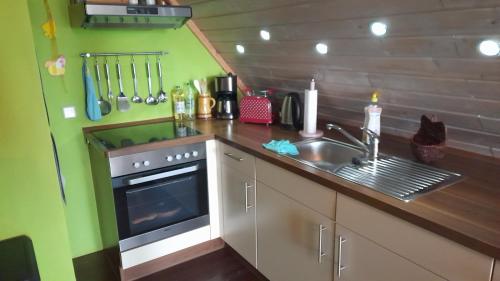 virtuve, Ferienwohnung im Traumhaus in Werda