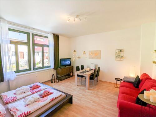 Urlaubsmagie - Ferienwohnung Uferhang - Sauna & Saisonaler Pool - UO1, Sebnitz (foto 6)