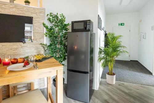 Létesítmények, Luxus City Apartment Sauna Balkon Küche Zentral (Luxus City Apartment Sauna Balkon Kuche Zentral) in Kropeliner-Tor-Vorstadt