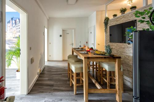 Létesítmények, Luxus City Apartment Sauna Balkon Küche Zentral (Luxus City Apartment Sauna Balkon Kuche Zentral) in Kropeliner-Tor-Vorstadt