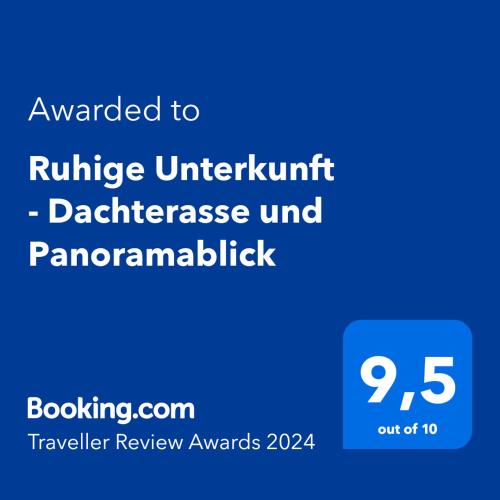 Ruhige Unterkunft - Dachterasse und Panoramablick